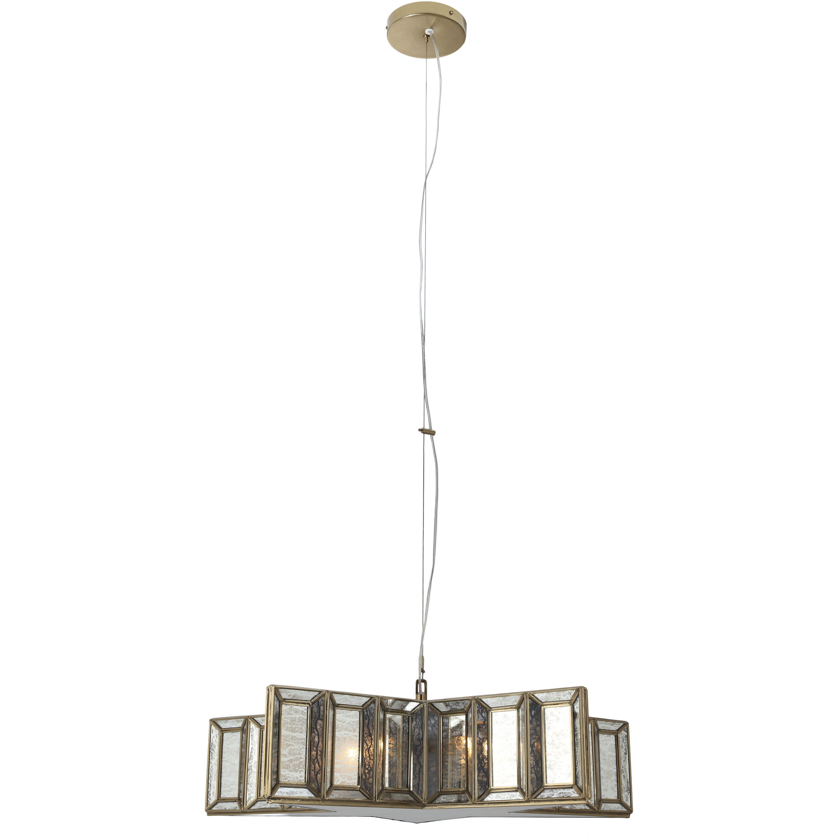 Lone Star 5 Light 26.8 inch Brass Antique Pendant Ceiling Light, Star